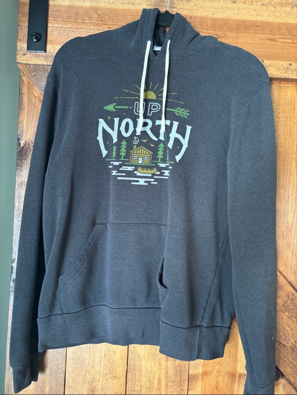 Up North Black Graphic Hoodie - Unbranded